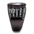 thumbnail image 4 of Womens Coffee Brown Ring Anillo Cafe Para Mujer Stainless Steel with AAA Grade CZ in Amethyst Vasto, 4 of 4