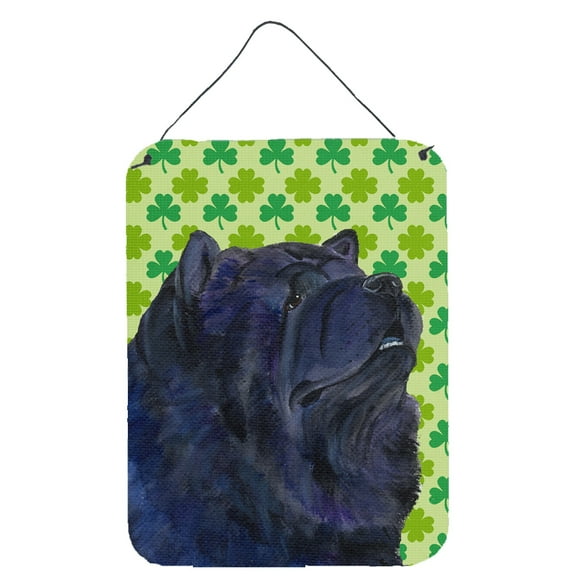 Carolines Treasures SS4432DS1216 Chow Chow St. Patricks Day Shamrock Portrait Wall or Door Hanging Prints 12WX16H