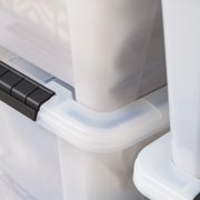 IRIS 20 Qt. Plastic Storage Bin with Lid, Stackable Storage Containers, Tote