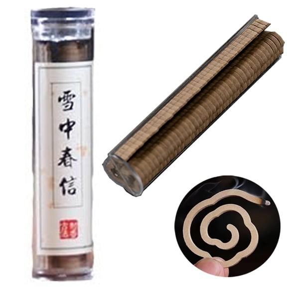 Plum Blossom in Snow Incense Discs, Cool Winter Floral Scent, 42 Pieces, Meditation & Mindfulness Aromatherapy