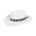 thumbnail image 5 of MUXiin Cowboy Hats for Kids Adorable Cow Print Trim Western Hat for Kids Soft Multi Color Photo Props Party Daily Wear Multi Color, 5 of 7