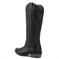 thumbnail image 4 of Pennysue Cowboy Boots For Women Black Knee High Western Cowgirl Boots Snip Toe Side Zipper Chunky Heel Size 8, 4 of 6
