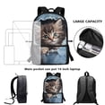 thumbnail image 6 of Uorisanigo 17 inch Kids Cute Cowboy Cat School Backpack for Preschool Kindergarten Elementary Bookbag for Boys and Girls Fashion Accessory Fit School, Camps and Travel, 6 of 6