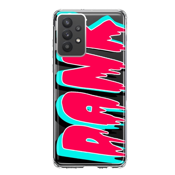 MUNDAZE Samsung Galaxy A32 Shockproof Clear Hybrid Protective Phone Case Teal Pink Clear Funny Text Quote Dank Cover