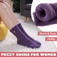 thumbnail image 2 of Dalrosia Womens Fuzzy Socks Cozy Fluffy Winter Cabin Slipper Warm Soft Microfiber Plush Home Sleeping Socks, 2 of 6