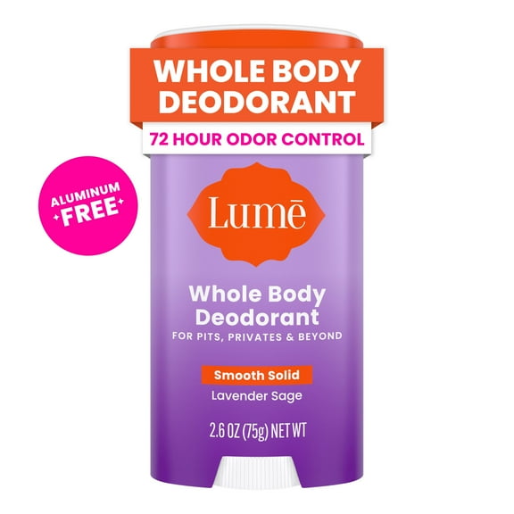 Lume Whole Body Women’s Deodorant - Smooth Solid Stick - Aluminum Free - Lavender Sage - 2.6oz
