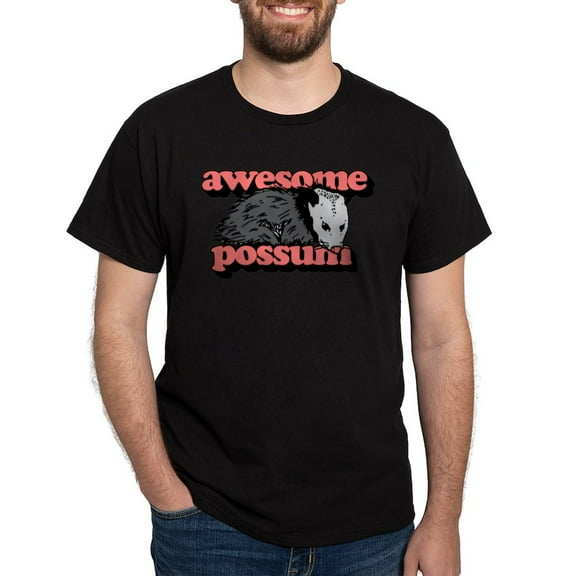 CafePress - Awesome Possum Dark T Shirt - Men's Classic Graphic Cotton T-Shirt
