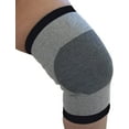 thumbnail image 2 of Bamboo Knee Sleeve (Pair) - Charcoal Elastic Compression Support Brace for Improved Circulation, Recovery, Arthritis Joint Pain - Sports, Running, Jogging Knee Brace for Men, Women, 2 of 7