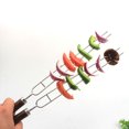 thumbnail image 5 of (6 piezas + caja de color) brochetas de barbacoa de acero inoxidable tenedor de barbacoa tenedor de mariscos brochetas de barbacoa brochetas de barbacoa Tenedor de barbacoa en forma de U, 5 of 5