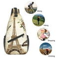 thumbnail image 5 of Vintage Paris Eiffel Tower Butterflies Sling Bag Crossbody Chest Backpack For Women Men Casual Adjustable Shoulder Daypack For Hiking Travel, 5 of 6
