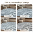 thumbnail image 7 of ODIKA 9'x12' Washable Area Rug Low Pile, Flatwoven, Navy Ivory Layering Striped Gingham Plaid Felpudo Front Door Welcome Boho Grid with Diamond for Great Room, Indoor Concept, Large Living, 7 of 7