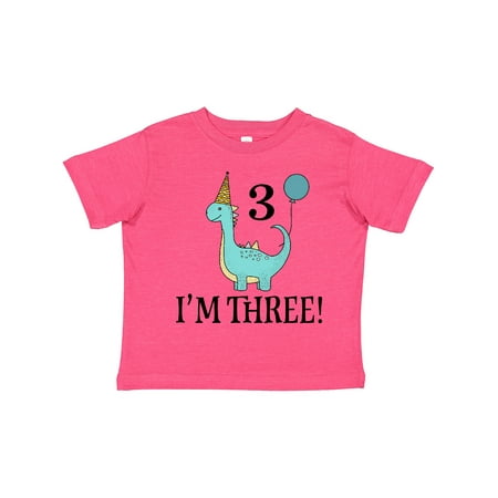 

Inktastic 3rd Birthday 3 Year Old Dinosaur Party Boys or Girls Toddler T-Shirt