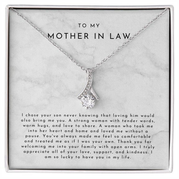 Mother In Law Gift (I Chose Your Son) Alluring Beauty Necklace Standard Box