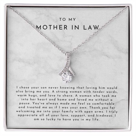 Mother In Law Gift (I Chose Your Son) Alluring Beauty Necklace Standard Box