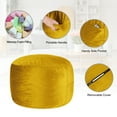 thumbnail image 3 of HARIPUL 3FT Bean Bag Chair with Memory Foam Filled, Large Stuffed Beanbag Chair Soft Sofa with Removeable Dutch Velvet Cover, Lemon Yellow, 3 of 7