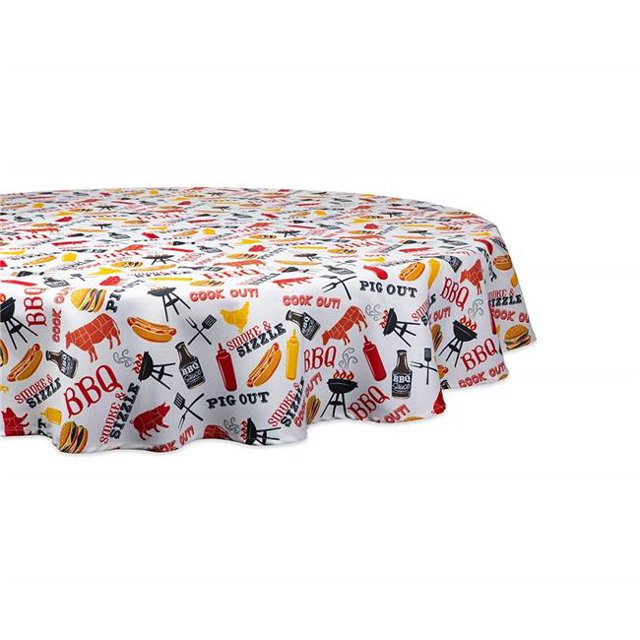Design Imports CAMZ11187 Nappe Ronde Extérieure BBQ Fun 60 Po