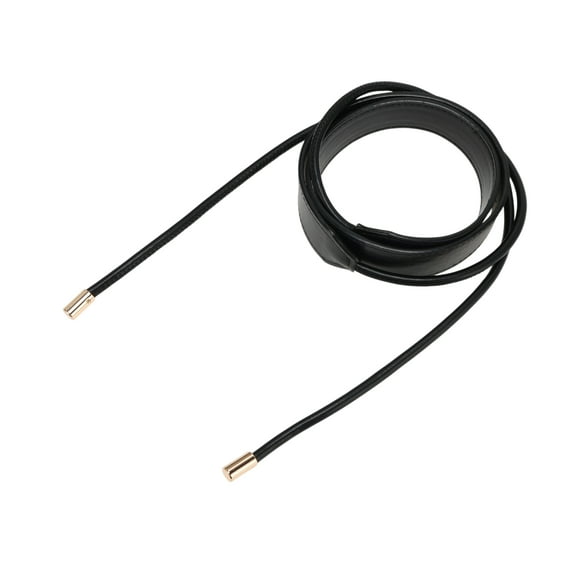 Unique Bargains 1 Pc Adjustable Waist Belt Elegant Knotted Adjustable Waist Cord Black