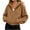 #New Brown, variant on AloohaidyvioNo Boundaries Womens Quarter Zip Hoodies Fall Casual Loose Fit Comfy FLeece Long Sleeve Sweatshirts