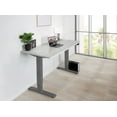 thumbnail image 1 of EFFYDESK Home Electric Height Adjustable Home Office Computer Standing Desk - (47"×29") Oak White on Gray Frame, 1 of 1