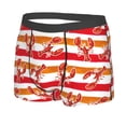 thumbnail image 2 of Balery Red Lobster Men's Boxer Briefs, Soft and Breathable Cotton Underwear with nylon Waistband-Small, 2 of 9
