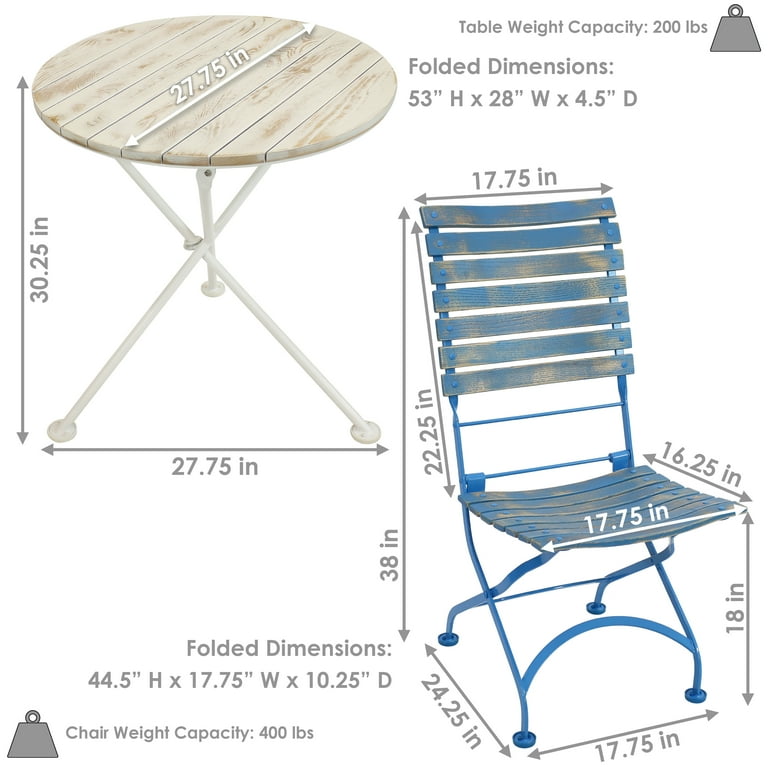 Shabby chic bistro table and chairs hot sale