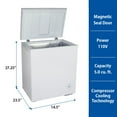 Koolatron Chest Freezer 5.0 cu ft, Compact Freezer (155L) White, Manual