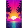 thumbnail image 2 of Idea4wall 3pcs Tropical Sunset Radiant with Palm Silhouette Landscape Wall Murals, Removable Self-Adhesive Stick Wallpaper Large Wall Stickers for Home Decorative, 72"x108", 2 of 5