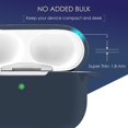 thumbnail image 4 of Insten for Airpods Pro 2nd/ 1st Generation Case, Shockproof Silicone Skin Cover for Airpods Pro 2023 2022 2019, Supports Wireless Charging with Keychain, Midnight Blue, 4 of 10