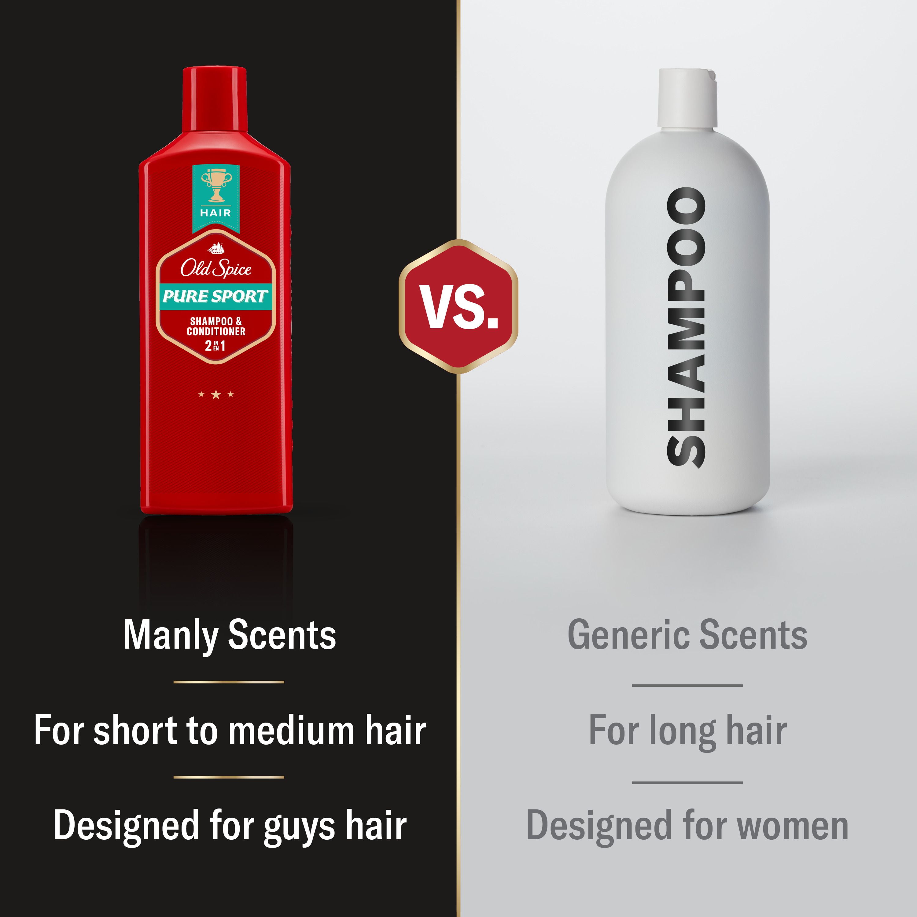 Shampooing et revitalisant 2 en 1 pour hommes Pure Sport