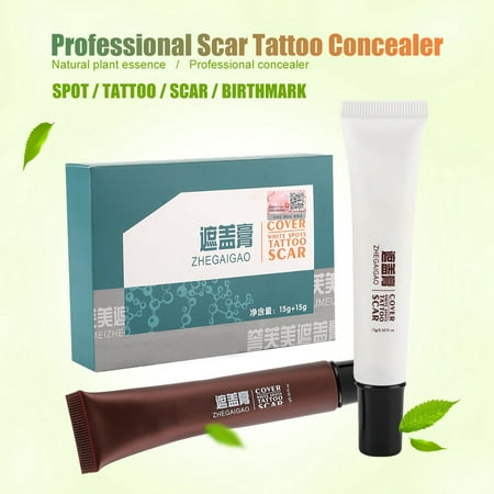FAGINEY Professional Scar Tattoo Concealer Vitiligo Hiding Spots Birthmarks Makeup Cover Cream Set, Cover Cream, Birthmarks Cover