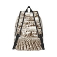 thumbnail image 3 of Daiia Vineyard Landscape 1 Vintage Canvas Backpack for Men and Women ,Hiking Backpack,Travel Laptop Bag for School,Large Capacity Backpack, 3 of 8