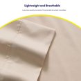 thumbnail image 4 of Sweet Home Collection 6-Piece 1500 Thread Count Egyptian Quality Deep Pocket Bed Sheet Set-2 Extra Pillow Cases, Full, Beige, 4 of 8