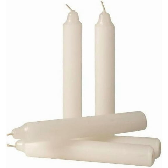 Luminessence Candles Emergency Candles 1 Wick - Unscented - 5'' - Long-Burn - Pure White - 12 Count