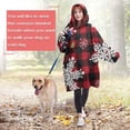thumbnail image 4 of Wearable Oversized Blanket,Red Christmas Snowflake and Plaid Pattern Wearable Blanket Hoodie for Adults,Cozy Hooded Blankets with Super Pockets,Super Warm Fuzzy Pullover for Women & Men, 4 of 6