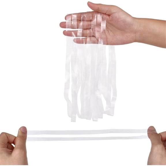 40 Pcs Clear Large Rubber Bands 10mm Wide TPU Elastic Band Heavy Duty Binding Straps for Books Supplies Kitchen DIY