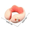 thumbnail image 3 of Grey U Shaped Neck Pillow For Car Office Travel Towel Embroidered Pp Cotton Gray, 3 of 3