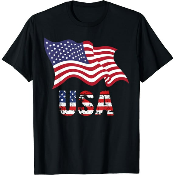 USA Flag American United States of America 4th of July T-Shirt