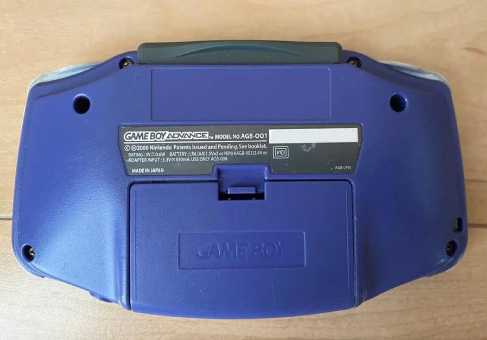 GameBoy Adavance Purple AGB-001 Game Boy GBA Console w Box Tested