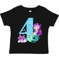 thumbnail image 3 of Inktastic Fourth Birthday Mermaid Girls Toddler T-Shirt, 3 of 5