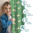 thumbnail image 3 of Blackout Kids Curtains,Green Daisy Flower Floral Pattern Childrens Insulated Curtains Set Of 2,Bedroom Essentials,Toddler Room Decor 52"x63", 3 of 5