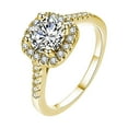 thumbnail image 1 of Fiudx Joyería de Diamantes de Imitación, Elegante Anillo de Aleación, Accesorio de Diseño Único, Opción de Regalo Brillante, Fiesta de Compromiso de Boda, Perfecto para Ella, Declaración de Estilo Pe, 1 of 2