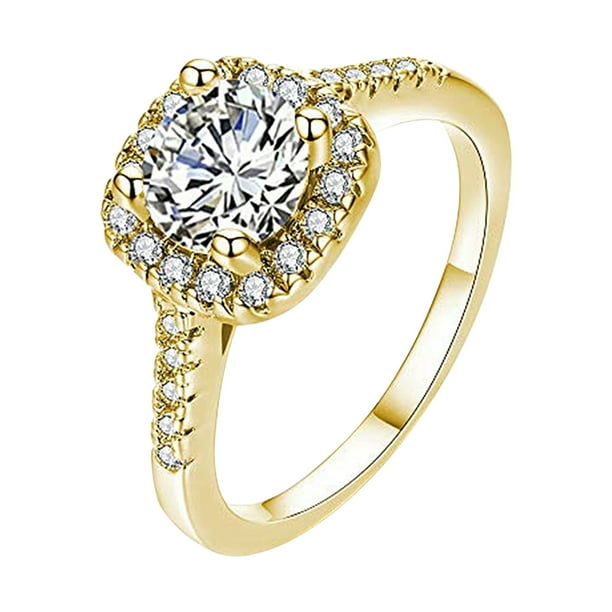 Fiudx Joyería de Diamantes de Imitación, Elegante Anillo de Aleación, Accesorio de Diseño Único, Opción de Regalo Brillante, Fiesta de Compromiso de Boda, Perfecto para Ella, Declaración de Estilo Pe