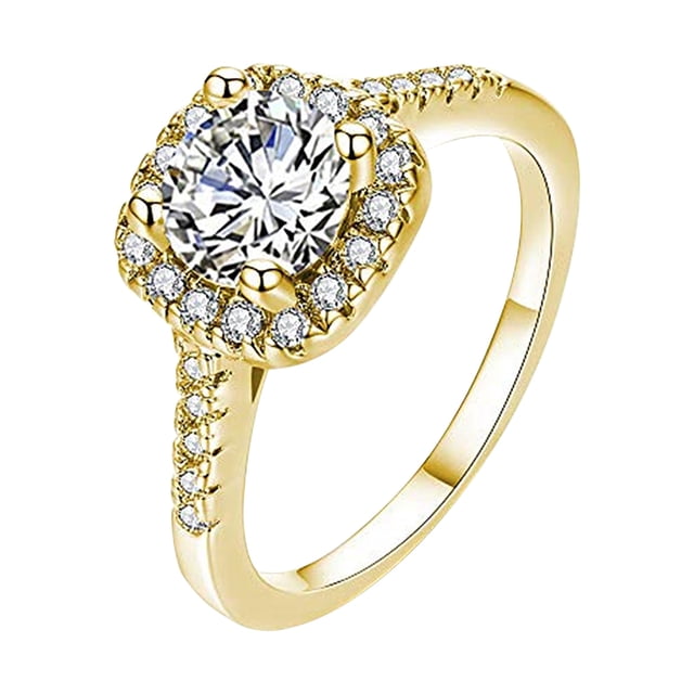 Fiudx Joyería de Diamantes de Imitación, Elegante Anillo de Aleación, Accesorio de Diseño Único, Opción de Regalo Brillante, Fiesta de Compromiso de Boda, Perfecto para Ella, Declaración de Estilo Pe