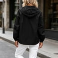 thumbnail image 5 of Admvng Jacket for Women Hooded Zip Up Windbreaker Lightweight Casual Outdoor Coat, 5 of 5