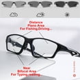 thumbnail image 2 of Men Bifocal Sports Photochromic Gray Outdoor Fishing Reading Glasses 2.50 BIFOCAL Blue Light Blocking Readers (Brown +2.50 Strength), 2 of 7