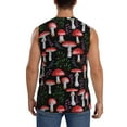 thumbnail image 4 of Balery Red Mushrooms Men's Sleeveless Muscle Shirts Workout Tank Top, Moisture Wicking, Odor Protection-XX-Large, 4 of 8