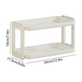 thumbnail image 3 of 2-Tier Bathroom Countertop Organizer Vanity Tray Cosmetic & Makeup Storage Kitchen Spice Rack Standing Shelf（White）, 3 of 6