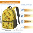 thumbnail image 3 of Sunflower and Bee Yellow Pattern 17" Waterproof Oxford School Backpacks for Teens, S-Shape Padded Straps, for School, Travel, Hiking, Camping, 3 of 5