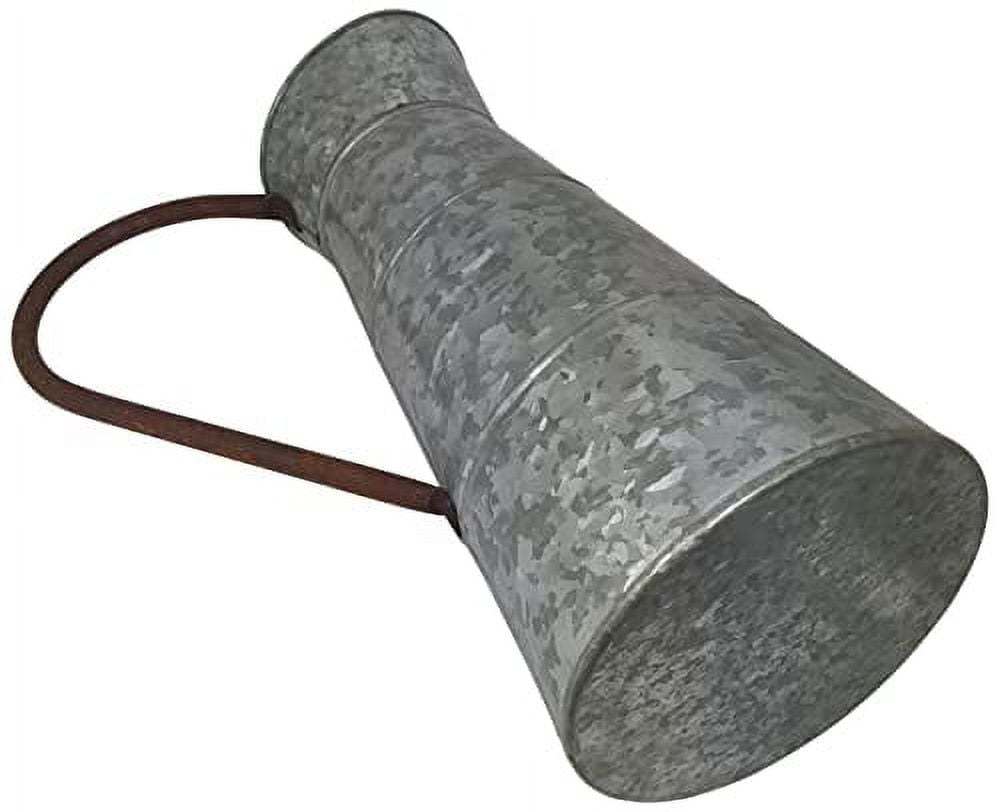 Galvanized Metal Pitcher- 15.6" Tall
