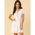 thumbnail image 4 of INSPIRE CHIC Robe en Chiffon à Lacets Florale pour Femmes, 4 of 6